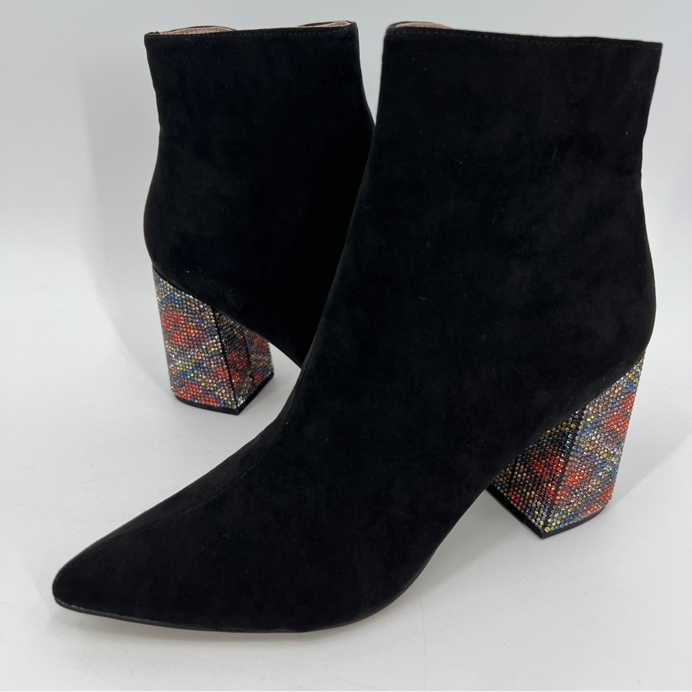 Betsey Johnson Kassie Beaded Heel Dress Booties in Black Size 6 MSRP $100